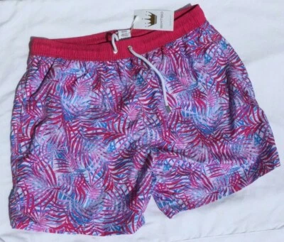 Bertigo 男式 3XL 码跑步小号 L 码粉色夏威夷泳裤短裤  — 第 1/4 张图片