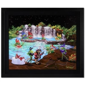 Michael Godard GOD "Olive Bunnies" 66×106.7cm New Mint - Picture 1 of 2