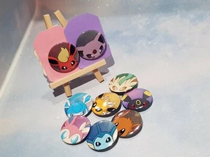 Pokemon Knopfabzeichen - Eeveelution - Eevee, Arceus, Regenschirm, Espeon - Bild 1 von 5