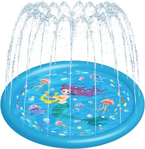 Kinder Sprinkler für draußen, Planschkissen für Kleinkinder & Baby Pool 3-in-1 60" Wasser - Bild 1 von 12