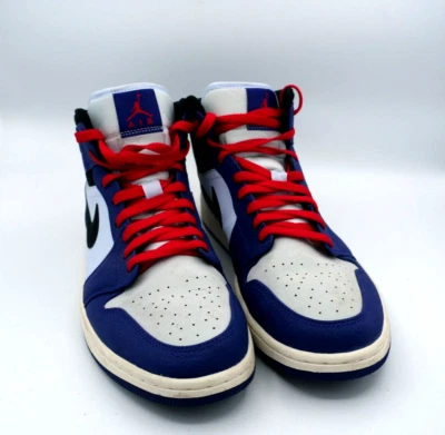NIKE AIR JORDAN 1 MID SE AZUL REAL PROFUNDO-NEGRO TALLA 12.5 [852542-400] Foto 1 de 4