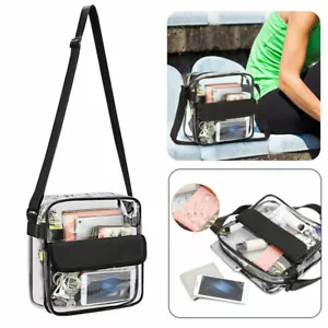 Clear Plastic Tote Bag Women Transparent Handbag Purse Stadium Security Bags - Picture 1 of 10