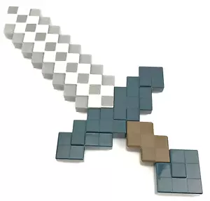 Minecraft Dungeons Deluxe Sword Toy Replica Foam Role Play Battle Sounds 8 Bit - Picture 1 of 8