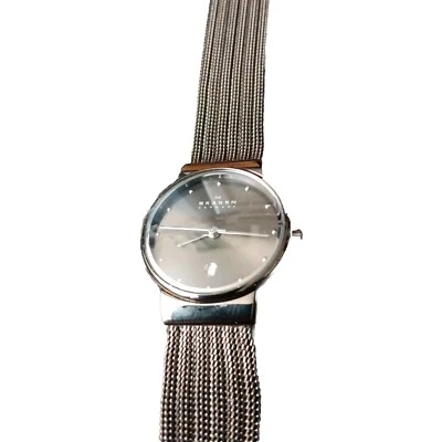 Reloj Skagen Denmark Ancher 355SMM1 Damas Fecha Malla Banda Gris Foto 1 de 4