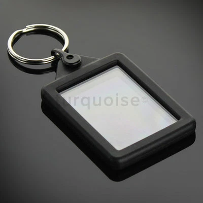 Premium Silicone Gel Clear Blank Keyrings Key Fobs 45 x 35 mm | Passport Photo - Image 1 of 4