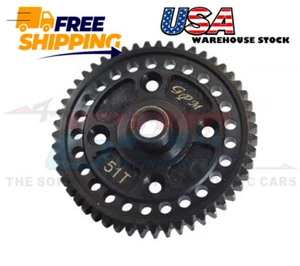 GPM CARBON STEEL SPUR GEAR 51T / 52T 9652 FOR TRAXXAS 1/8 SLEDGE MONSTER TRUCK - Picture 1 of 9