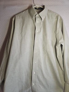 Bill Blass | Men’s Green Oxford Button Down Shirt | Size 16 32-33 Summer Preppy - Picture 1 of 8