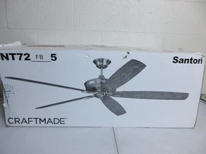 CRAFTMADE Santori 72 in. Energy Saving 6-Speed Flat Black Finish Ceiling Fan - Picture 1 of 3