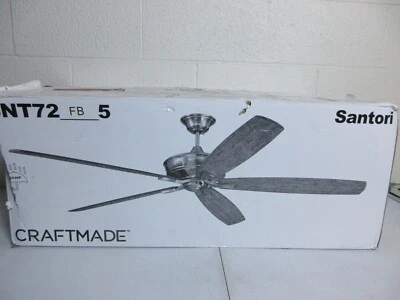 CRAFTMADE Santori 72 in. Energy Saving 6-Speed Flat Black Finish Ceiling Fan - Image 1 of 3