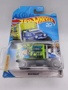2018 Hot Wheels #225 HW Metro 2/10 BAJA HAULER Blue/Green w/Black Spokes - Picture 1 of 5