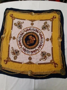 Schal Scaf Mehrfarbig 100% Seide Riemen Pferde Pferde Horses Style Hermés Zaumzeug - Bild 1 von 9