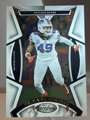 🔥 2023 Certified -  CHICAGO BEARS  Tremaine Edmunds 🔥🔥 - Image 1 of 4