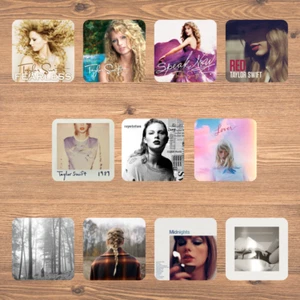 Taylor Swift 11 Album Coaster Set - Multiple Pack Sizes Avail - Eras Midnights - Foto 1 di 23