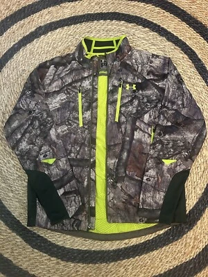 Under Armour Ridge Reaper Mossy Oak Treestand Camo Hunting Jacket-L - Image 1 of 2
