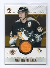 2001-02 PACIFIC PRIVATE STOCK MARTIN STRAKA GAME JERSEY  PITTSBURGH PENGUINS
