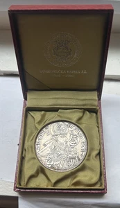 CROATIA SILVER MEDAL 2000 - COMMEMORATING DUBROVNIK BEARDED THALER 1735 - 43mm - Picture 1 of 6