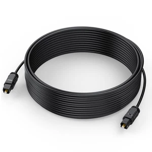 Optical Audio Cable 25ft Toslink SPDIF Fiber Optic Cord - Picture 1 of 5