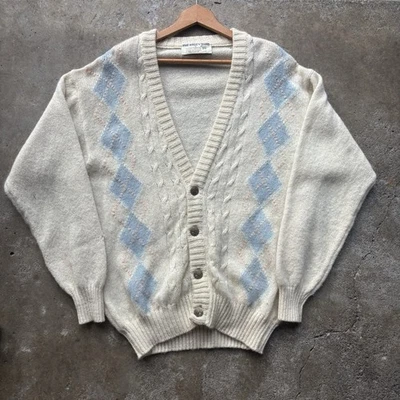 True Vintage Lord Jeff The Baggy Shag Mohair Wool Cardigan Large Grandpa - Image 1 of 4