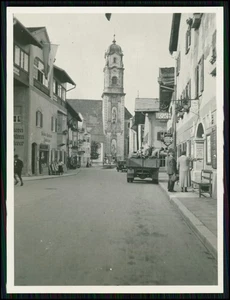 5x Foto 11x9cm - Mittenwald, Bayern, Obermarkt, Pfarrkirche St. Peter u.a. 1938 - Picture 1 of 10