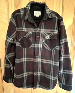 Boston Traders Men's Black Red Plaid Fleece Lined Shirt Jacket Sze L NWOT - Picture 1 of 3
