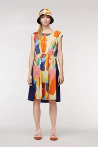 Gorman * Katie Eraser Size 14 Say Slow Tee Dress Cotton Waist Tie - Picture 1 of 8