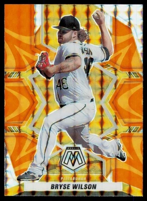 2022 Panini Mosaic Bryse Wilson 95 Reactive Orange Mosaic Pittsburgh Pirates - Image 1 of 2