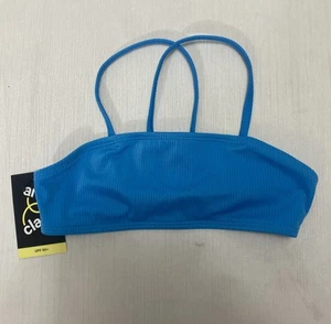 All In Motion - Girls Blue Swim Bandeau Top  - Size M (8) - Picture 1 of 6