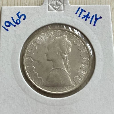 RARE Beautiful 1965 UNC Italy 500 Lire SILVER KM 98 - Image 1 of 2