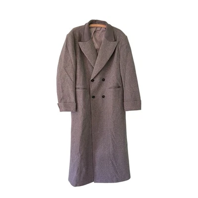 Abrigo de vestir clásico gris XL para mujer cuello pana 25” PTP 4’9” largo Foto 1 de 4