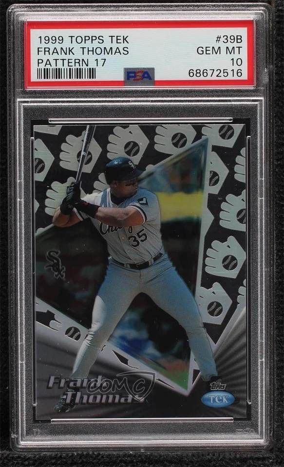 1999 Topps Tek Pattern 17 Frank Thomas #39 PSA 10 GEM MT HOF - Image 1 of 2