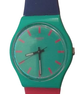 Shunbakin GS215 Multi-Colored Swatch Ladies Wrist Watch Casual Wear WORKS!!! - Picture 1 of 4