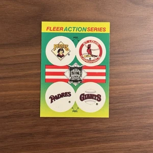 1990 Fleer Action Series Team Sticker Pirates Cardinals Padres Giants - Picture 1 of 2