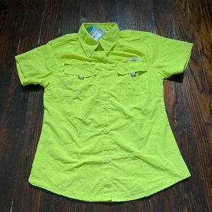 NWT Columbia PFG Bonehead Fishing Shirt Womens L Short Sleeve Omni Shade Vented - Picture 1 of 12