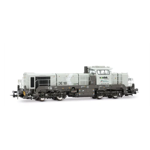 FS MERCITALIA S T DIESEL LOCOMOTIVE VOSSLOH DE 18 GREY LIVERY EP.VI 1:87 Rivaros - Immagine 1 di 1