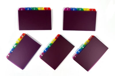 Usado en Excelente Condición Tarjeta Oxford 25 Índice Alpha Divisor de Tarjetas 1/5 Pestaña Polipropileno 5x3 #73153 Foto 1 de 4