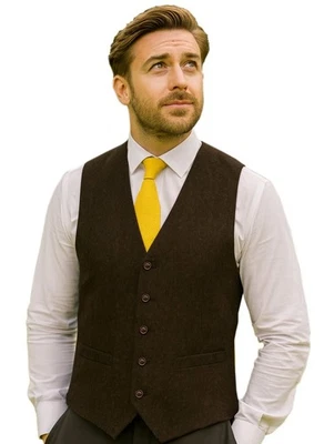 Brown Flecked Tweed Waistcoat #W106/1 - Image 1 of 3
