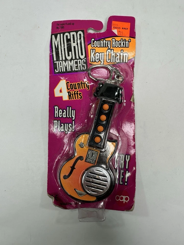 Vintage Micro Jammers Guitar Keychain Nwe In Package, Works 1995 - Image 1 of 4
