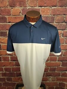 Nike Golf Mens L Michelob Ultra Blue White Short Sleeve Golf Polo Shirt ⛳🍺