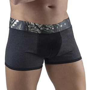 Geronimo Mens Underwear Graphite Boxer Sports Short Cotton Hipster - Picture 1 of 3