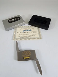 Zippo Money Clip Knife Nail File Stanley Hardware 50th Anniversary Box Guarantee - Picture 1 of 14