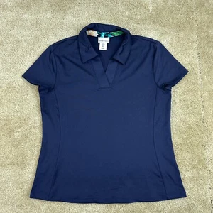 Tommy Bahama womens polo shirt S racquet paddle Dark Blue navy Short Sleeve - Picture 1 of 17