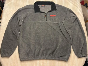 Men's ESPN The Magazine Pullover 1/4 Zip Sweatshirt Fleece Gray w/ Logos XL - Picture 1 of 13