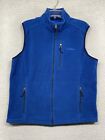 Ll Bean Trail Model Fleece Vest Mens Large Regular Blue Full Zip Hiking