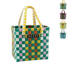 MARNI MARKET Kids Mini Basket Logo Woven Bag