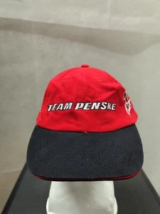 Team Penske Hat Cap Strap Back Mens NASCAR Red Black 6 3 Racing Logo - Picture 1 of 8