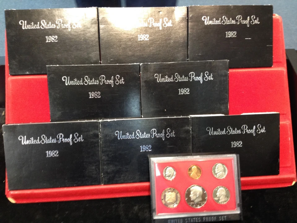 8 Set LOT of 1982-S U.S. Proof Sets ORIGINAL - Image 1 of 1