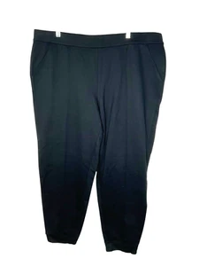 Isaac Mizrahi Live! 24/7 Stretch Knit Tailored Jogger Pants Black Size Petite XL - Picture 1 of 8