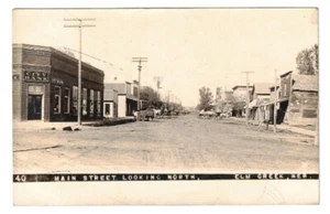 Elk Creek, Nebraska Main Street Looking North RPPC Unused Salesman's Sample - Picture 1 of 2