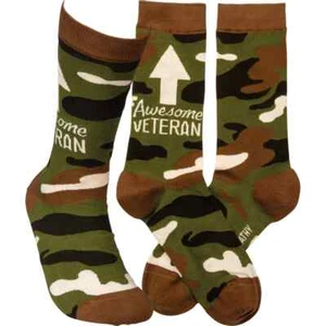 Impresionantes Calcetines Veteranos Unisex Crew Talla M/L Primitivos de Kathy Camuflados Moda Nuevos - Imagen 1 de 4