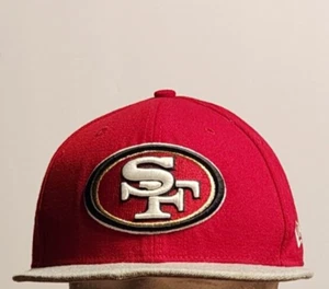 SAN FRANCISCO 49ers Hat Cap SF NFL Authentic New Era 9FIFTY Snapback Red & Gray - Picture 1 of 8
